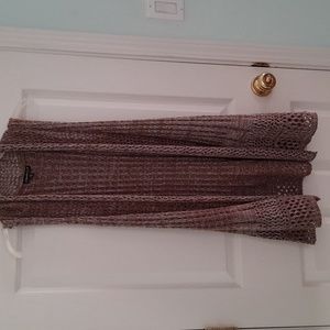 Boutique Long open knit vest